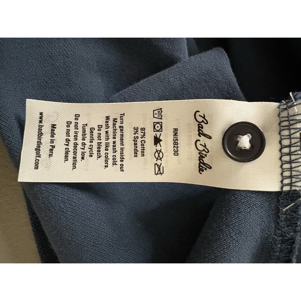 Bad Birdie Polo Shirt Men's XL Golf Aztec Southwest Navy Blue Geometric Collars - Picture 11 of 11